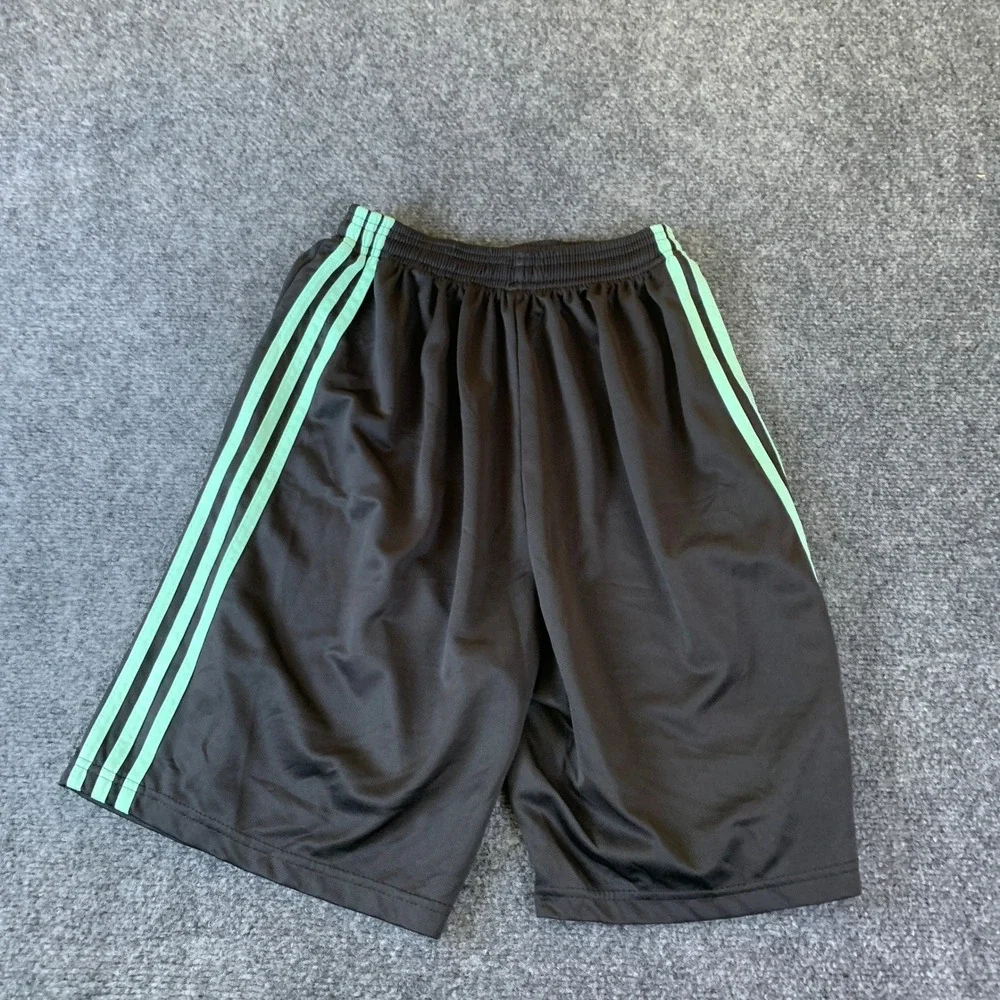 Adidas Ajax Amsterdam Soccer Shorts Mens M Black Good Mint Stripe Number 7 5252